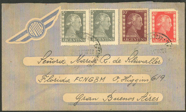 Lot 1018 - Argentina postal history -  Guillermo Jalil - Philatino Auction # 2521 ARGENTINA: 