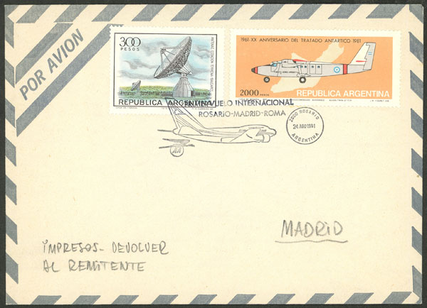 Lot 1039 - Argentina postal history -  Guillermo Jalil - Philatino Auction # 2521 ARGENTINA: 