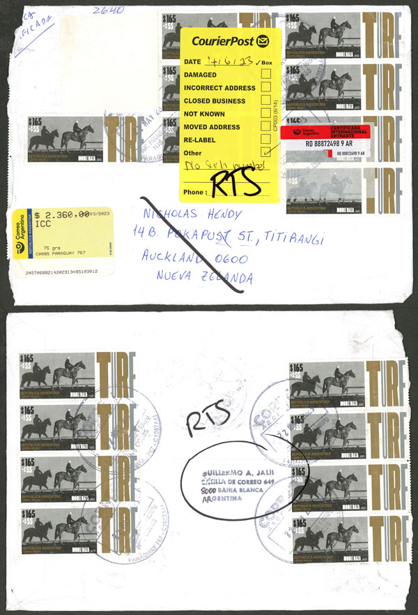 Lot 1043 - Argentina postal history -  Guillermo Jalil - Philatino Auction # 2521 ARGENTINA: 