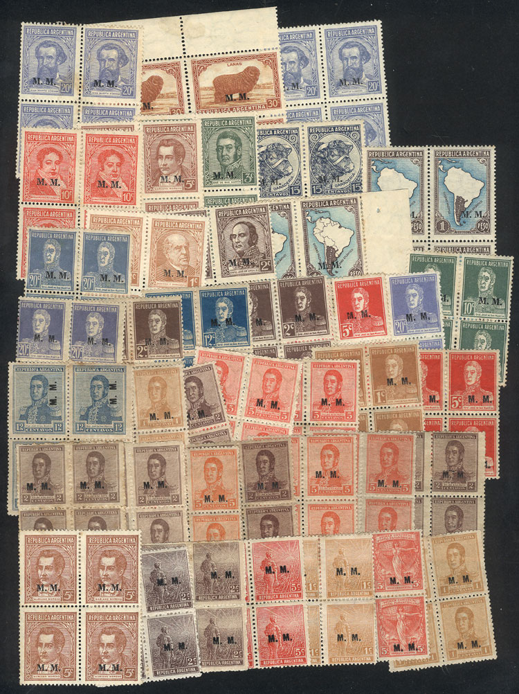 Lot 959 - Argentina OFFICIAL STAMPS - LOTS -  Guillermo Jalil - Philatino Auction # 2523 ARGENTINA: General auction with material of all periods, including rarities
