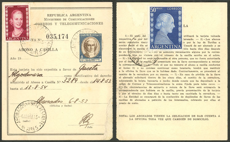 Lot 997 - Argentina Postal stationery -  Guillermo Jalil - Philatino Auction # 2523 ARGENTINA: General auction with material of all periods, including rarities