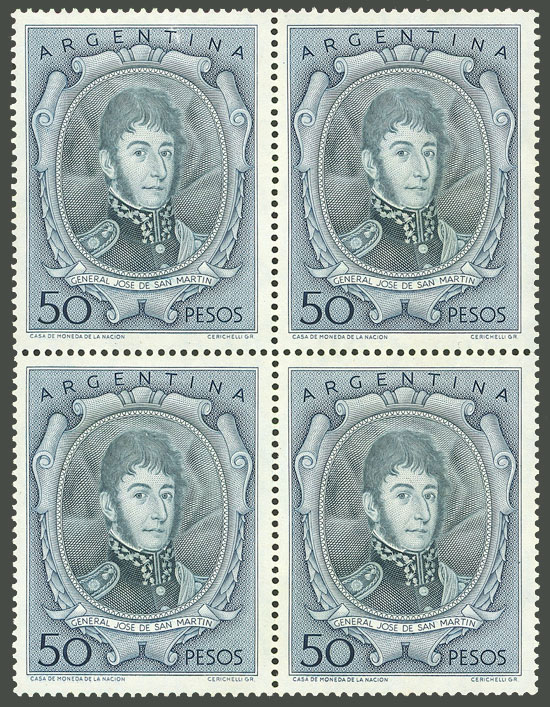 Lot 551 - Argentina general issues -  Guillermo Jalil - Philatino Auction # 2523 ARGENTINA: General auction with material of all periods, including rarities