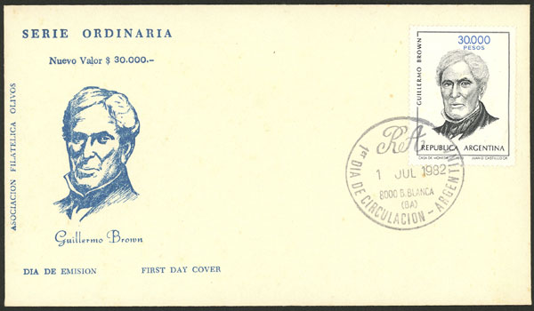 Lot 737 - Argentina general issues -  Guillermo Jalil - Philatino Auction # 2523 ARGENTINA: General auction with material of all periods, including rarities