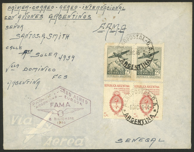 Lot 1065 - Argentina postal history - Guillermo Jalil - Philatino Auction # 2523 ARGENTINA: General auction with material of all periods, including rarities Lot 1065 - Argentina postal history - Guillermo Jalil - Philatino Auction # 2523 ARGENTINA: General auction with material of all periods, including rarities