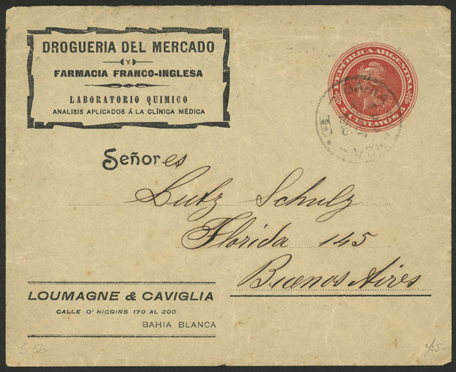 Lot 1040 - Argentina postal history - Guillermo Jalil - Philatino Auction # 2523 ARGENTINA: General auction with material of all periods, including rarities Lot 1040 - Argentina postal history - Guillermo Jalil - Philatino Auction # 2523 ARGENTINA: General auction with material of all periods, including rarities