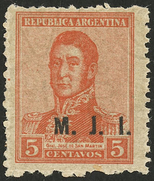 Lot 888 - Argentina official stamps -  Guillermo Jalil - Philatino Auction # 2523 ARGENTINA: General auction with material of all periods, including rarities