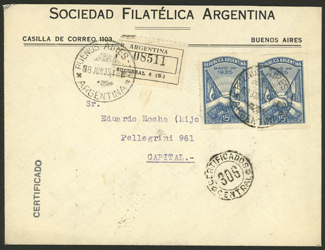 Lot 360 - Argentina general issues -  Guillermo Jalil - Philatino Auction # 2523 ARGENTINA: General auction with material of all periods, including rarities