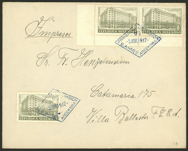 Lot 435 - Argentina general issues -  Guillermo Jalil - Philatino Auction # 2523 ARGENTINA: General auction with material of all periods, including rarities