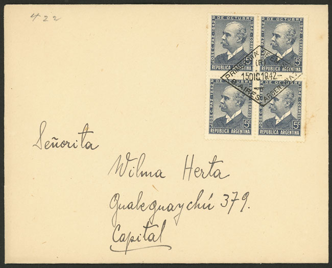 Lot 444 - Argentina general issues -  Guillermo Jalil - Philatino Auction # 2523 ARGENTINA: General auction with material of all periods, including rarities