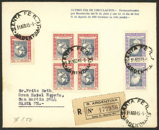 Lot 472 - Argentina general issues -  Guillermo Jalil - Philatino Auction # 2523 ARGENTINA: General auction with material of all periods, including rarities