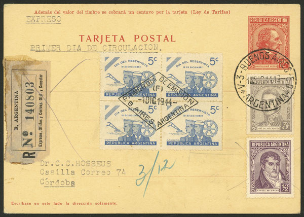 Lot 481 - Argentina general issues -  Guillermo Jalil - Philatino Auction # 2523 ARGENTINA: General auction with material of all periods, including rarities