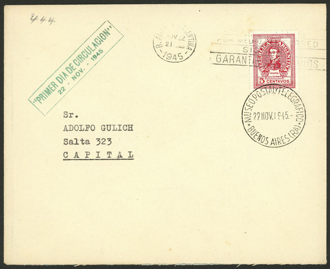 Lot 465 - Argentina general issues -  Guillermo Jalil - Philatino Auction # 2523 ARGENTINA: General auction with material of all periods, including rarities