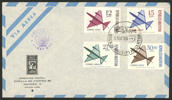 Lot 821 - Argentina airmail -  Guillermo Jalil - Philatino Auction # 2523 ARGENTINA: General auction with material of all periods, including rarities