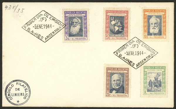 Lot 473 - Argentina general issues -  Guillermo Jalil - Philatino Auction # 2523 ARGENTINA: General auction with material of all periods, including rarities