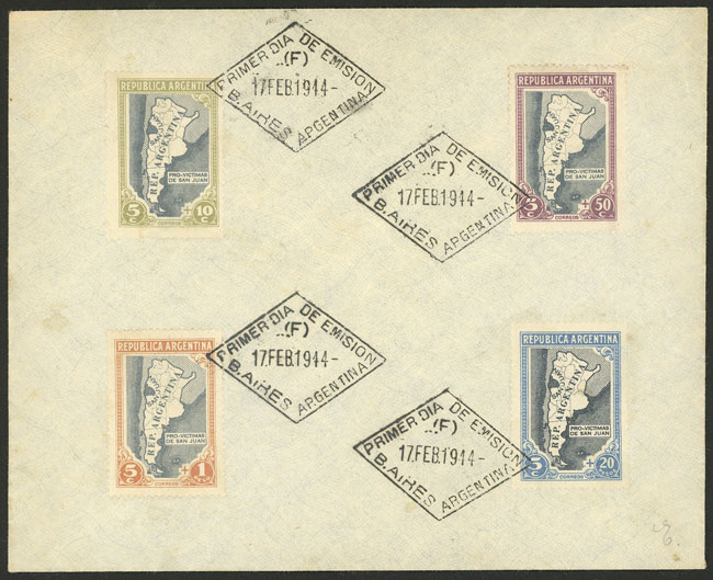 Lot 476 - Argentina general issues -  Guillermo Jalil - Philatino Auction # 2523 ARGENTINA: General auction with material of all periods, including rarities