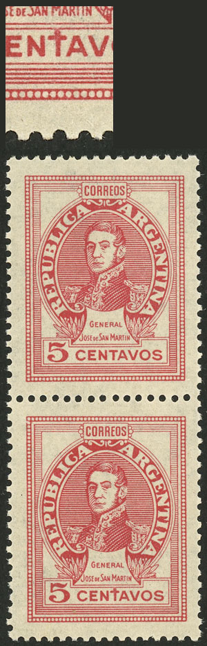 Lot 453 - Argentina general issues -  Guillermo Jalil - Philatino Auction # 2523 ARGENTINA: General auction with material of all periods, including rarities