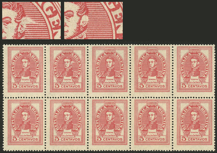 Lot 454 - Argentina general issues -  Guillermo Jalil - Philatino Auction # 2523 ARGENTINA: General auction with material of all periods, including rarities