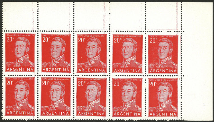 Lot 538 - Argentina general issues -  Guillermo Jalil - Philatino Auction # 2523 ARGENTINA: General auction with material of all periods, including rarities