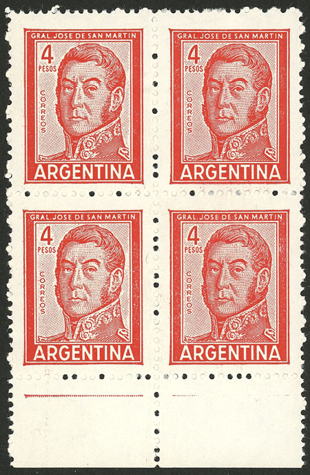 Lot 599 - Argentina general issues -  Guillermo Jalil - Philatino Auction # 2523 ARGENTINA: General auction with material of all periods, including rarities