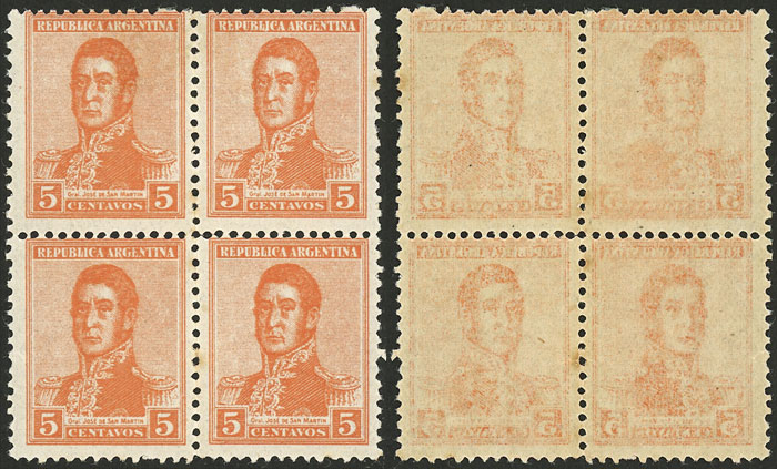 Lot 283 - Argentina general issues -  Guillermo Jalil - Philatino Auction # 2523 ARGENTINA: General auction with material of all periods, including rarities