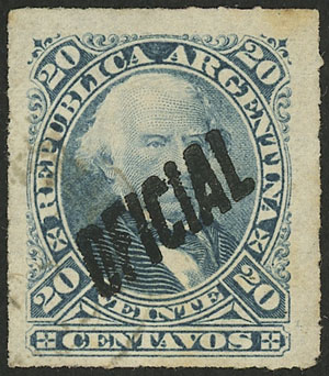 Lot 859 - Argentina official stamps -  Guillermo Jalil - Philatino Auction # 2523 ARGENTINA: General auction with material of all periods, including rarities
