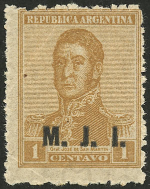 Lot 887 - Argentina official stamps -  Guillermo Jalil - Philatino Auction # 2523 ARGENTINA: General auction with material of all periods, including rarities