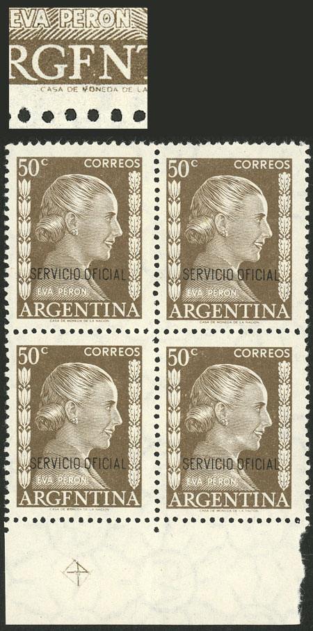 Lot 934 - Argentina official stamps -  Guillermo Jalil - Philatino Auction # 2523 ARGENTINA: General auction with material of all periods, including rarities