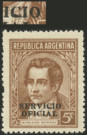 Lot 918 - Argentina official stamps -  Guillermo Jalil - Philatino Auction # 2523 ARGENTINA: General auction with material of all periods, including rarities