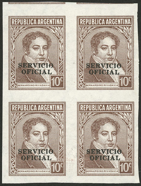 Lot 907 - Argentina official stamps -  Guillermo Jalil - Philatino Auction # 2523 ARGENTINA: General auction with material of all periods, including rarities