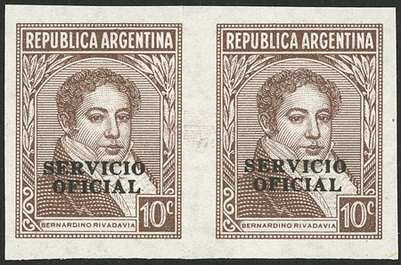 Lot 908 - Argentina official stamps -  Guillermo Jalil - Philatino Auction # 2523 ARGENTINA: General auction with material of all periods, including rarities