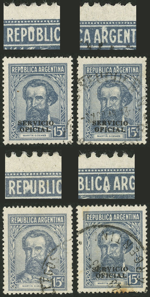 Lot 931 - Argentina official stamps -  Guillermo Jalil - Philatino Auction # 2523 ARGENTINA: General auction with material of all periods, including rarities