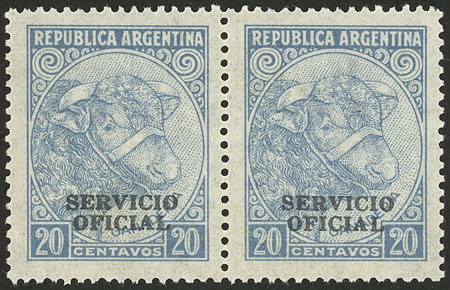Lot 927 - Argentina official stamps -  Guillermo Jalil - Philatino Auction # 2523 ARGENTINA: General auction with material of all periods, including rarities