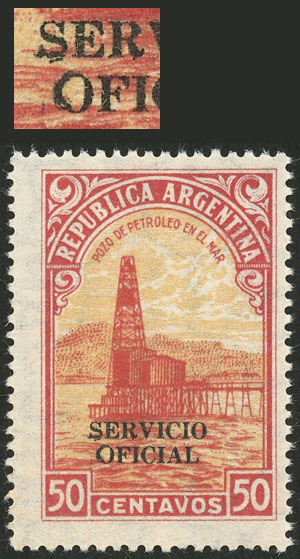 Lot 912 - Argentina official stamps -  Guillermo Jalil - Philatino Auction # 2523 ARGENTINA: General auction with material of all periods, including rarities