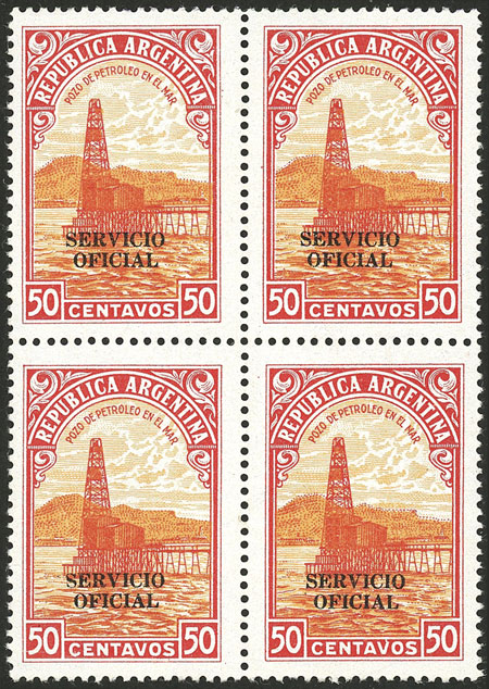 Lot 914 - Argentina official stamps -  Guillermo Jalil - Philatino Auction # 2523 ARGENTINA: General auction with material of all periods, including rarities