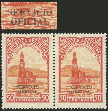 Lot 913 - Argentina official stamps -  Guillermo Jalil - Philatino Auction # 2523 ARGENTINA: General auction with material of all periods, including rarities