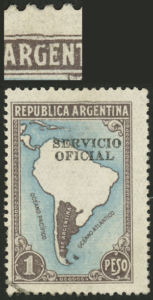 Lot 922 - Argentina official stamps -  Guillermo Jalil - Philatino Auction # 2523 ARGENTINA: General auction with material of all periods, including rarities