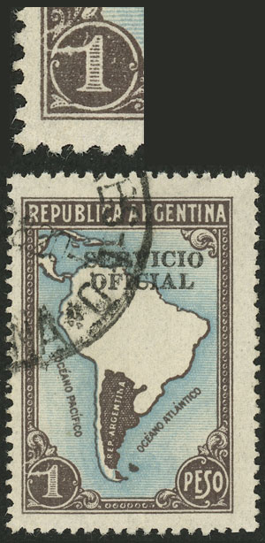 Lot 920 - Argentina official stamps -  Guillermo Jalil - Philatino Auction # 2523 ARGENTINA: General auction with material of all periods, including rarities