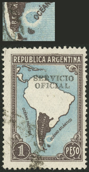 Lot 921 - Argentina official stamps -  Guillermo Jalil - Philatino Auction # 2523 ARGENTINA: General auction with material of all periods, including rarities