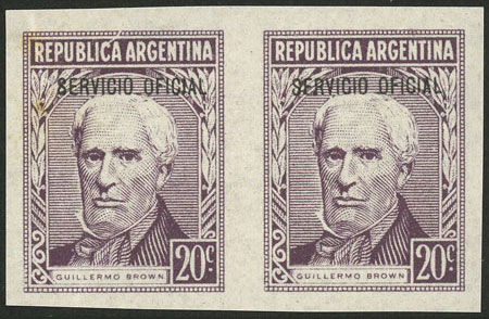 Lot 937 - Argentina official stamps -  Guillermo Jalil - Philatino Auction # 2523 ARGENTINA: General auction with material of all periods, including rarities