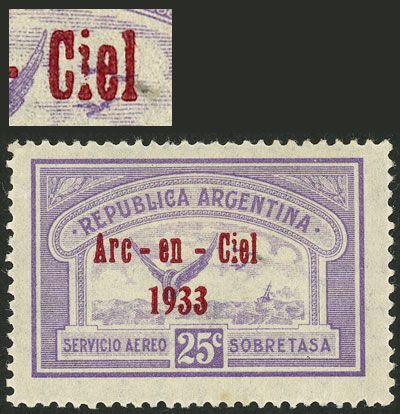 Lot 826 - Argentina airmail - private issue -  Guillermo Jalil - Philatino Auction # 2523 ARGENTINA: General auction with material of all periods, including rarities