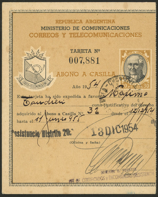 Lot 1000 - Argentina Postal stationery -  Guillermo Jalil - Philatino Auction # 2523 ARGENTINA: General auction with material of all periods, including rarities