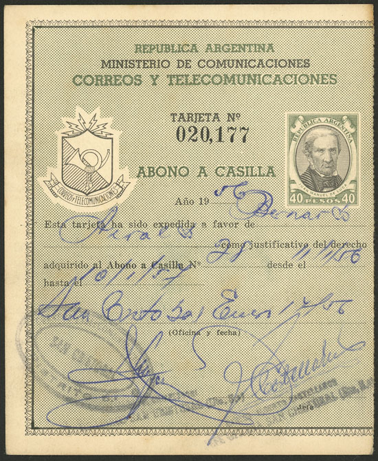 Lot 1001 - Argentina Postal stationery -  Guillermo Jalil - Philatino Auction # 2523 ARGENTINA: General auction with material of all periods, including rarities