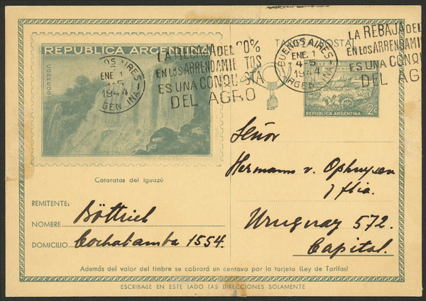 Lot 1062 - Argentina postal history - Guillermo Jalil - Philatino Auction # 2523 ARGENTINA: General auction with material of all periods, including rarities Lot 1062 - Argentina postal history - Guillermo Jalil - Philatino Auction # 2523 ARGENTINA: General auction with material of all periods, including rarities