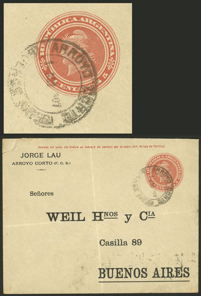 Lot 1042 - Argentina postal history - Guillermo Jalil - Philatino Auction # 2523 ARGENTINA: General auction with material of all periods, including rarities Lot 1042 - Argentina postal history - Guillermo Jalil - Philatino Auction # 2523 ARGENTINA: General auction with material of all periods, including rarities