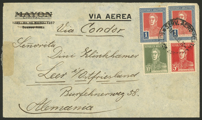 Lot 1053 - Argentina postal history - Guillermo Jalil - Philatino Auction # 2523 ARGENTINA: General auction with material of all periods, including rarities Lot 1053 - Argentina postal history - Guillermo Jalil - Philatino Auction # 2523 ARGENTINA: General auction with material of all periods, including rarities