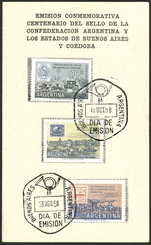 Lot 568 - Argentina general issues - Guillermo Jalil - Philatino Auction # 2523 ARGENTINA: General auction with material of all periods, including rarities Lot 568 - Argentina general issues - Guillermo Jalil - Philatino Auction # 2523 ARGENTINA: General auction with material of all periods, including rarities