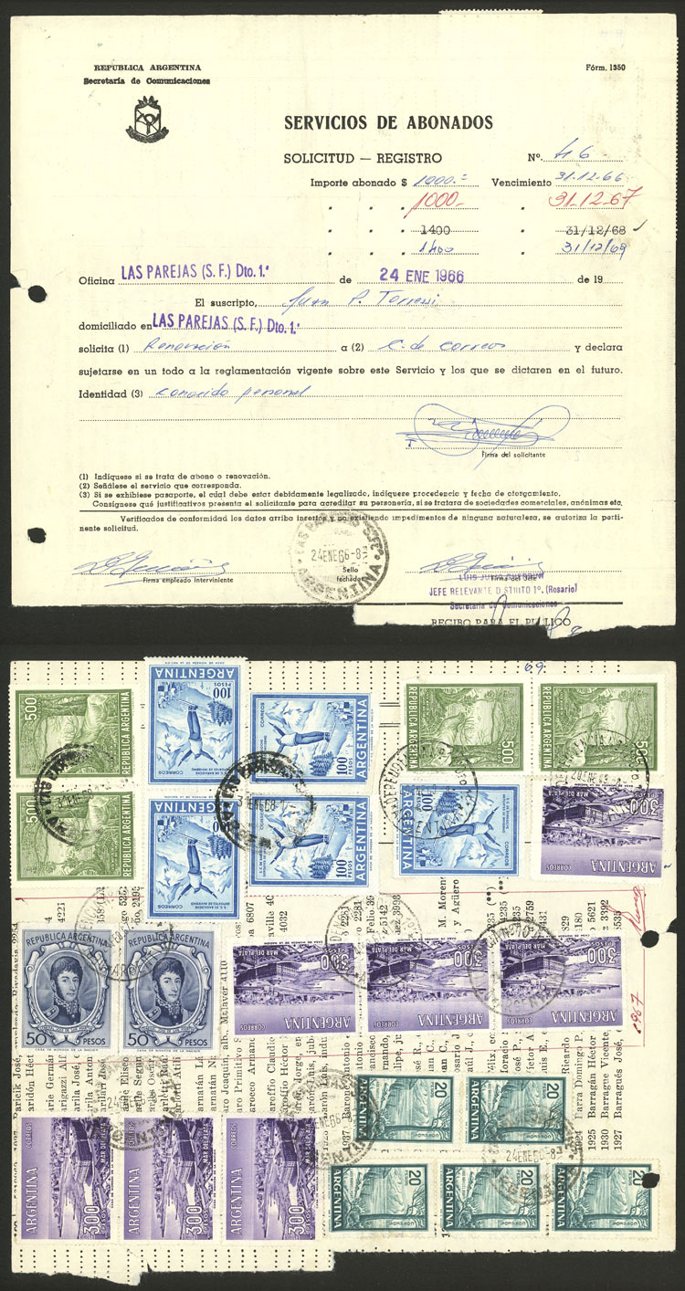 Lot 1090 - Argentina postal history -  Guillermo Jalil - Philatino Auction # 2523 ARGENTINA: General auction with material of all periods, including rarities