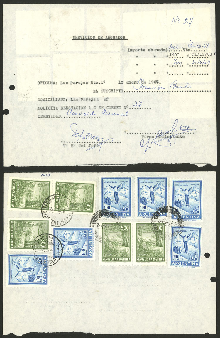 Lot 1092 - Argentina postal history -  Guillermo Jalil - Philatino Auction # 2523 ARGENTINA: General auction with material of all periods, including rarities
