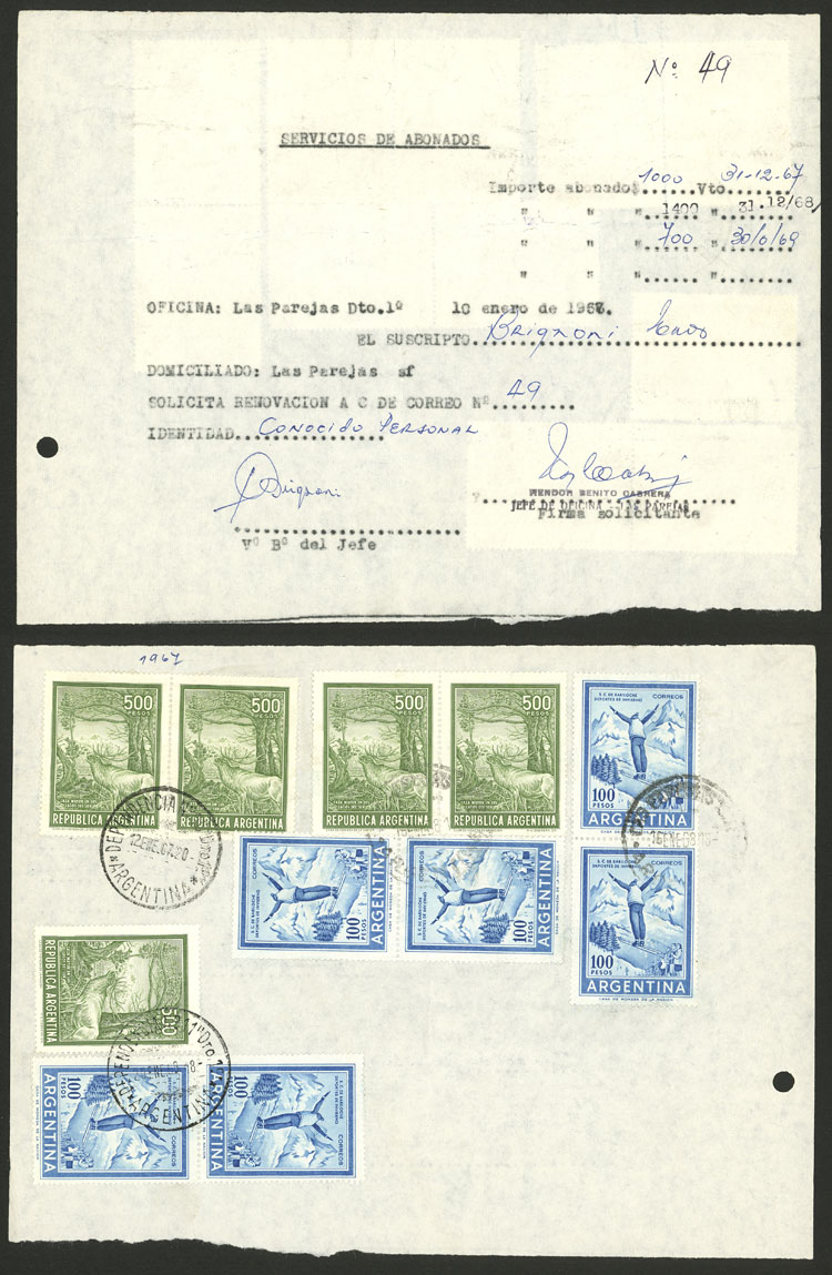 Lot 1093 - Argentina postal history -  Guillermo Jalil - Philatino Auction # 2523 ARGENTINA: General auction with material of all periods, including rarities