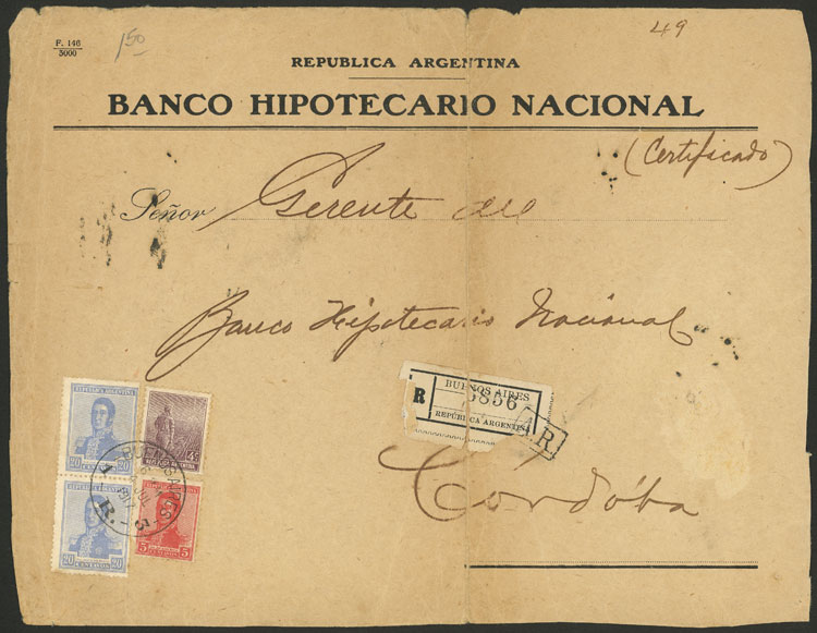 Lot 1047 - Argentina postal history - Guillermo Jalil - Philatino Auction # 2523 ARGENTINA: General auction with material of all periods, including rarities Lot 1047 - Argentina postal history - Guillermo Jalil - Philatino Auction # 2523 ARGENTINA: General auction with material of all periods, including rarities